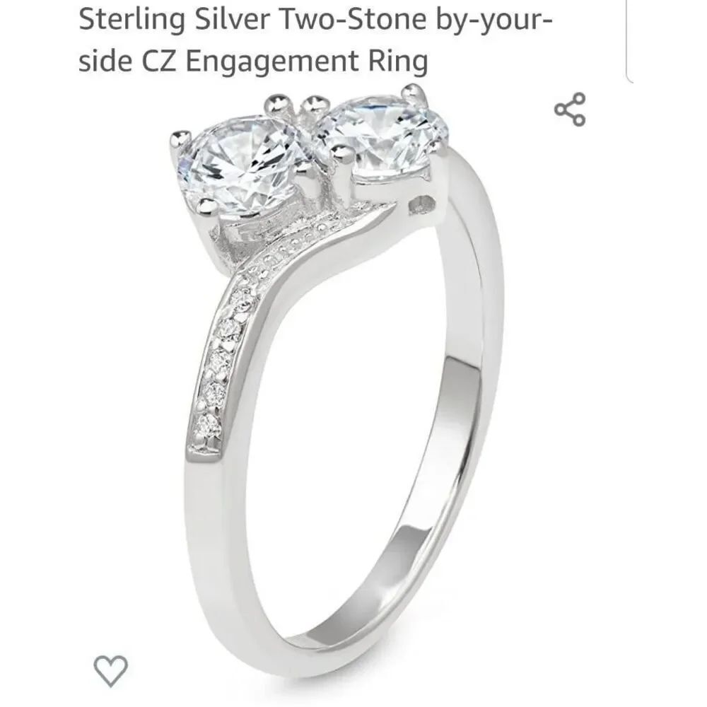 Sterling silver by-your-side ring Size 8 - Picture 7 of 7